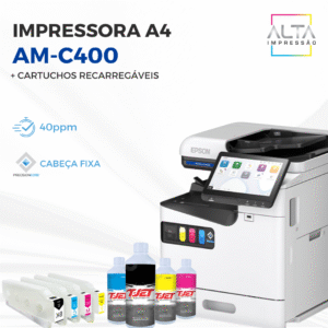 Epson WorkForce Enterprise AM-C400 – Multifuncional A4 Colorida + Kit de Cartuchos Recarregáveis